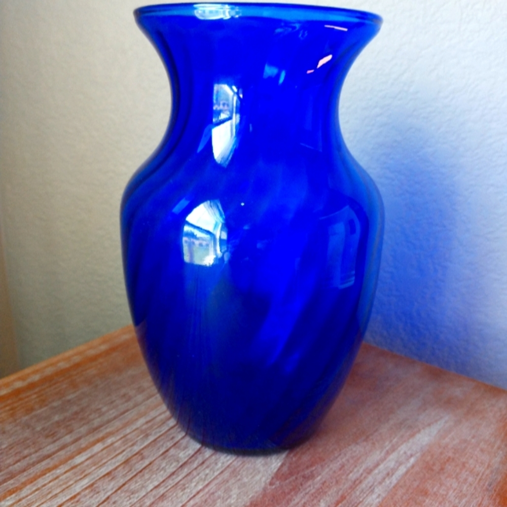 Cobalt blue vase